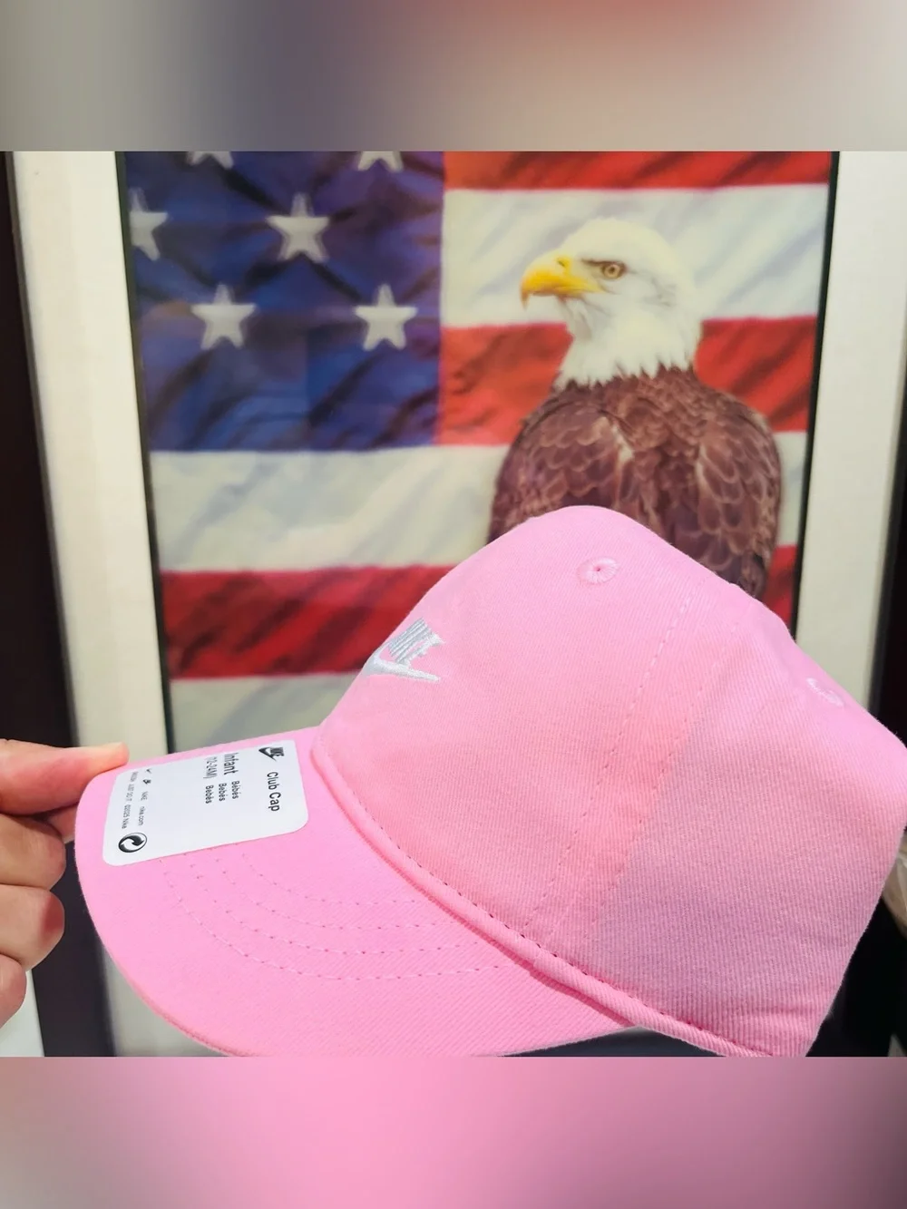 New WTG Nike Infant Club Cap - Light Pink with White Logo